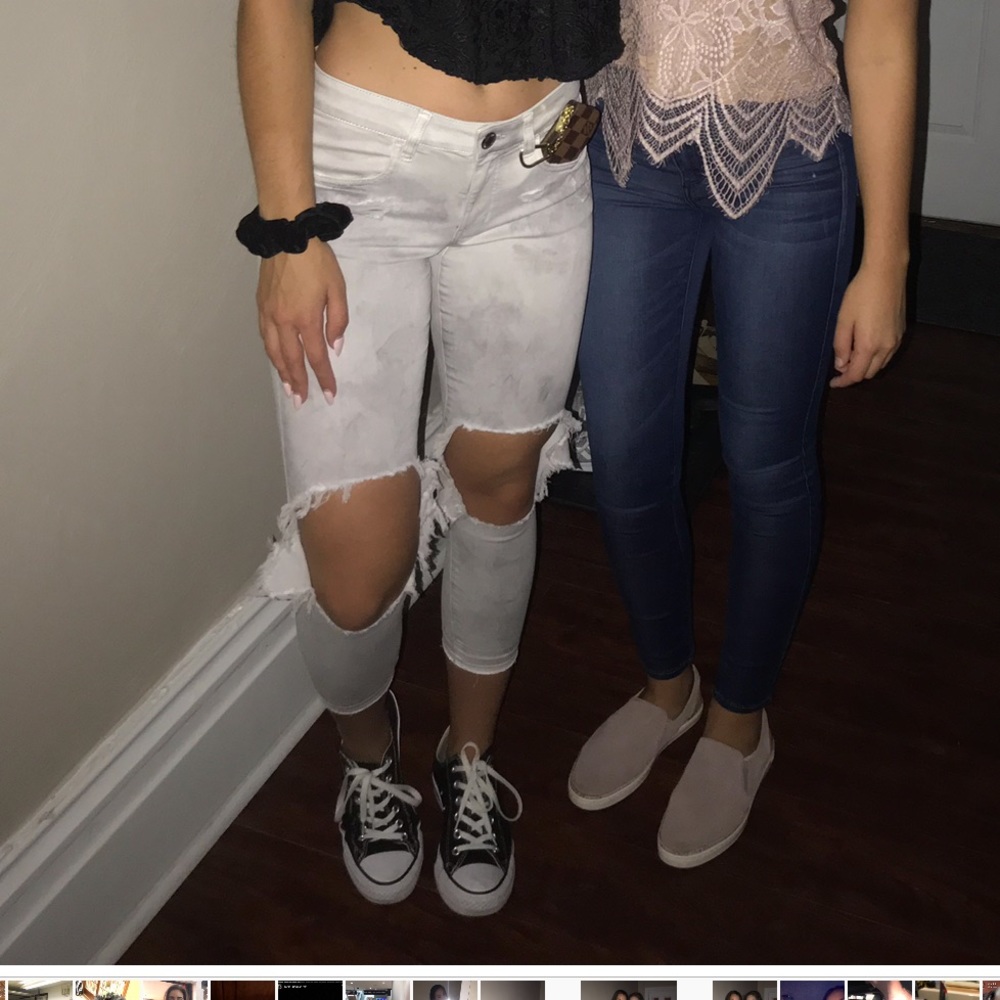 American Eagle Ripped Crop Jeggings